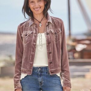 Sundance Dusty Mauve Velvet Jacket, Size Medium